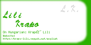 lili krapo business card